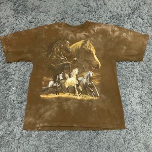 Horse graphic tie dye shirt